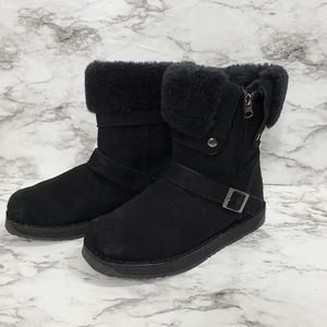 Tamarac Black Suede Zipper Boots